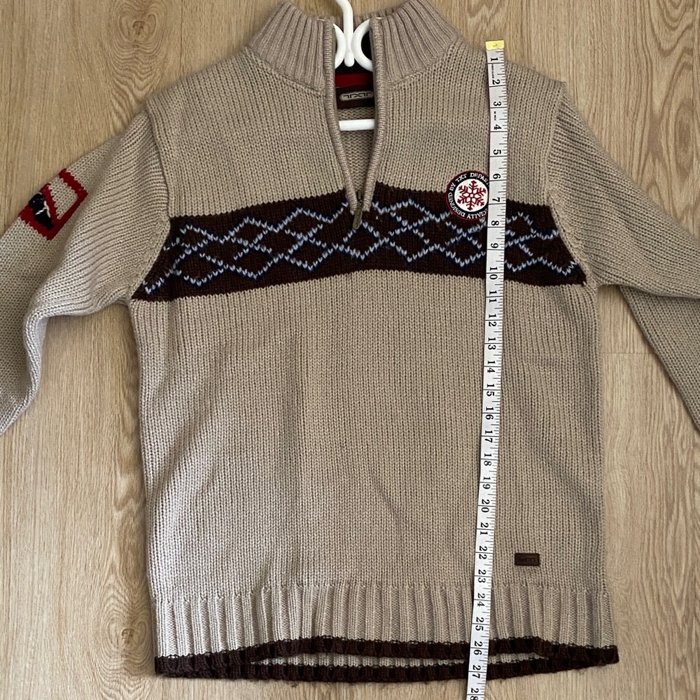 Vintage Grandpacore Sweater Y2K Half-Zip Geometric Knit Small - Picture 11 of 13